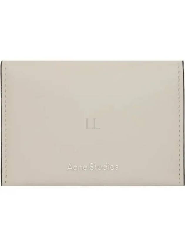 Folded Leather Card Wallet White - ACNE STUDIOS - BALAAN 2