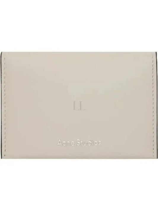 Folded Leather Card Wallet White - ACNE STUDIOS - BALAAN 2