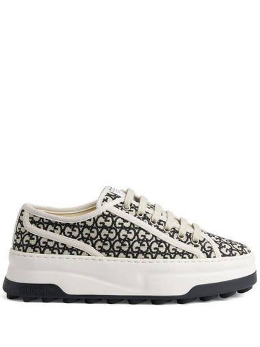 Trainers GG Canvas Jacquard Low Top Sneakers Ivory - GUCCI - BALAAN 1