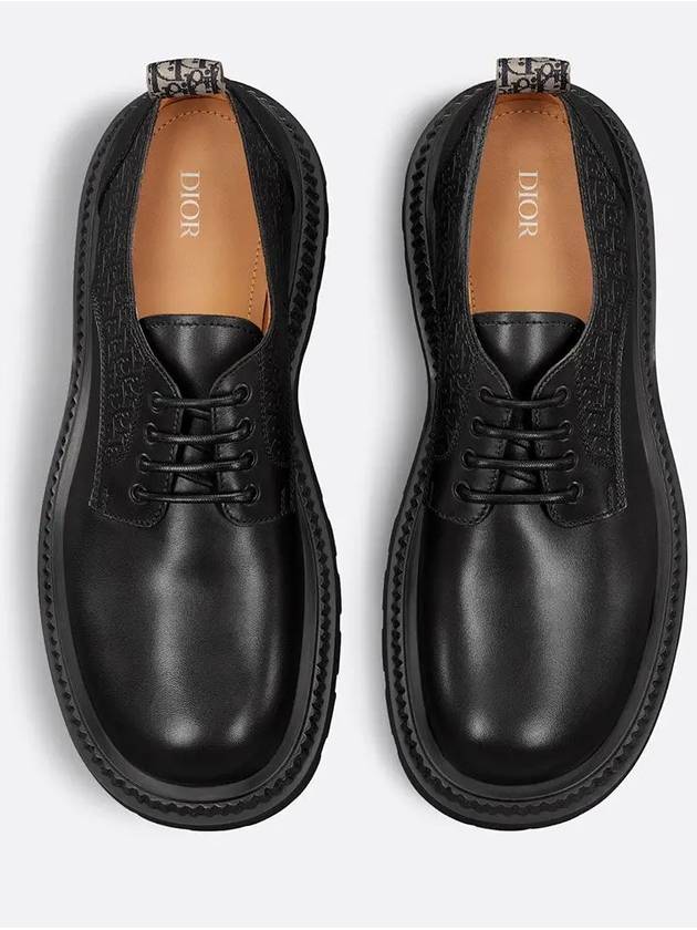 Buffalo Bossed Oblique Motif Derby Black - DIOR - BALAAN 4