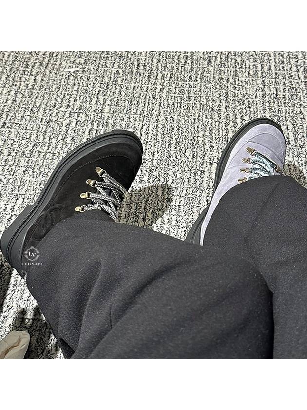 CC Logo Down Winter Ankle Boots Black 38 G36826 - CHANEL - BALAAN 9