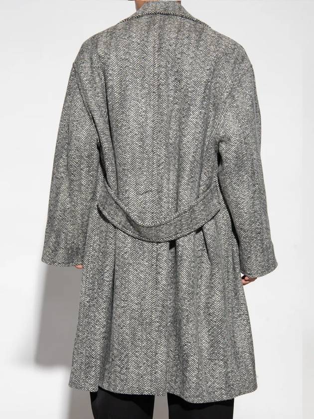 Felted Chevron Wool Single Coat Black White - BOTTEGA VENETA - BALAAN 6