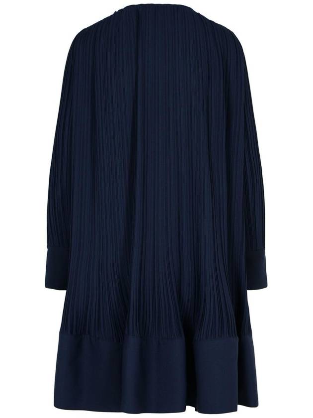 Lanvin 'Pleated' Navy Polyester Dress - LANVIN - BALAAN 3