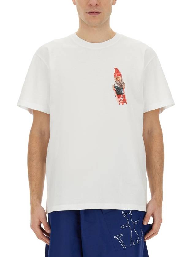 Gnome Chest Print Short Sleeve T Shirt White - JW ANDERSON - BALAAN 2