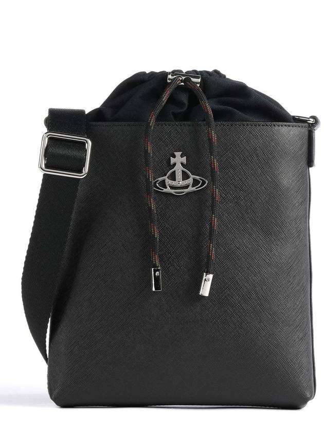 Saffiano Drawstring Cross Bag Black - VIVIENNE WESTWOOD - BALAAN 2