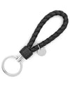 Intrecciato Leather Key Holder Black - BOTTEGA VENETA - BALAAN 2