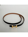 Focus gold buckle 13mm black gold double-sided belt - HERMES - BALAAN 7