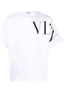 VLTN Logo Overfit Short Sleeve T-Shirt White - VALENTINO - BALAAN 3