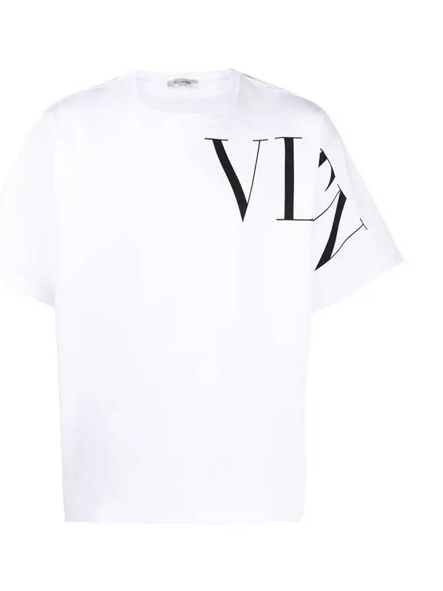 VLTN Logo Overfit Short Sleeve T-Shirt White - VALENTINO - BALAAN 3