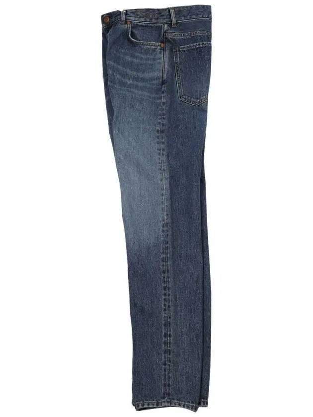 Women's Pocket Straight Jeans Blue - CHLOE - BALAAN 4