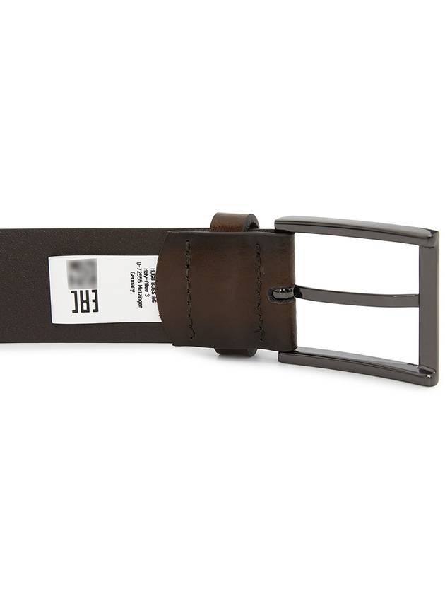 Cole Ant Logo Leather Belt Brown - HUGO BOSS - BALAAN 5