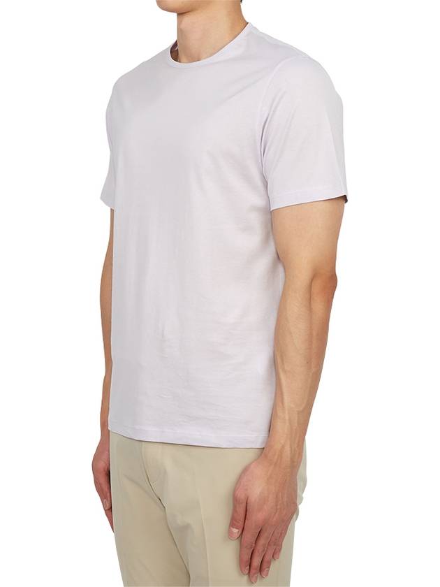 Free Size Lux Cotton Jersey Short Sleeve T-Shirt Light Purple - THEORY - BALAAN.