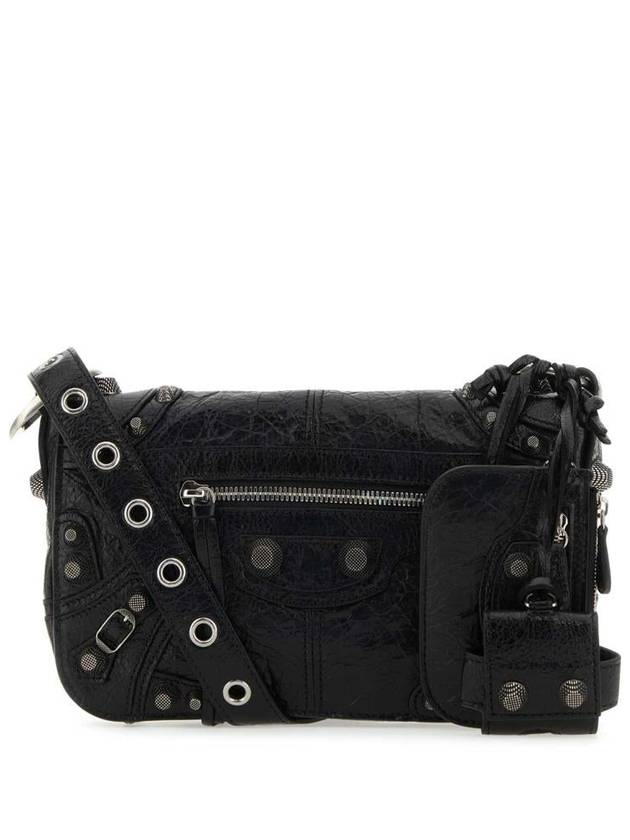 Zipper Stud Arena Lambskin Shoulder Bag Black - BALENCIAGA - BALAAN 2