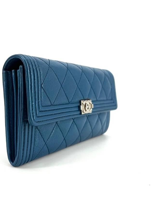 Boy calfskin flap long wallet - CHANEL - BALAAN 3