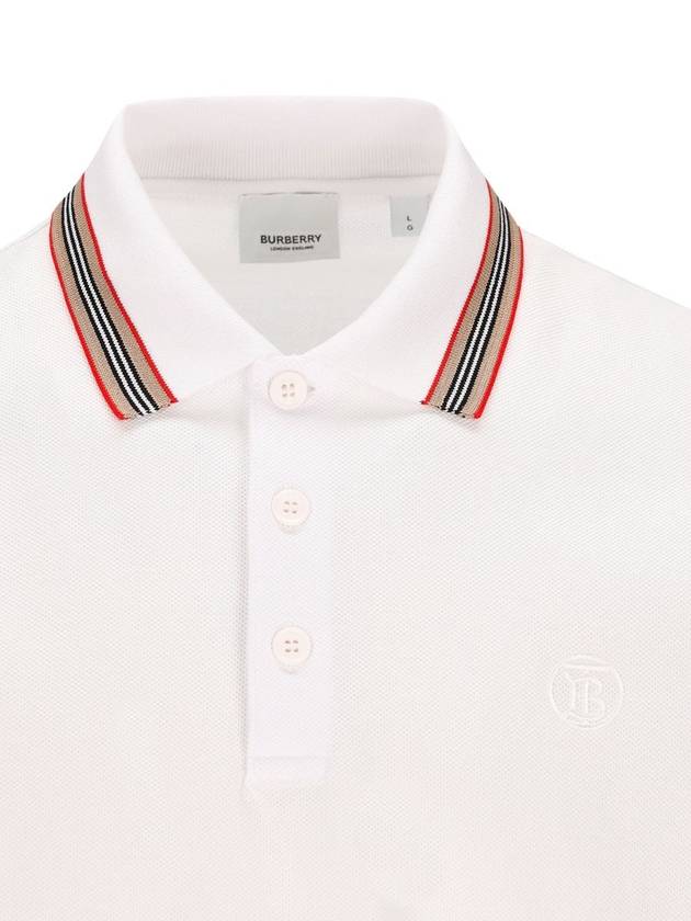 Cotton Polo Shirt White - BURBERRY - BALAAN 4