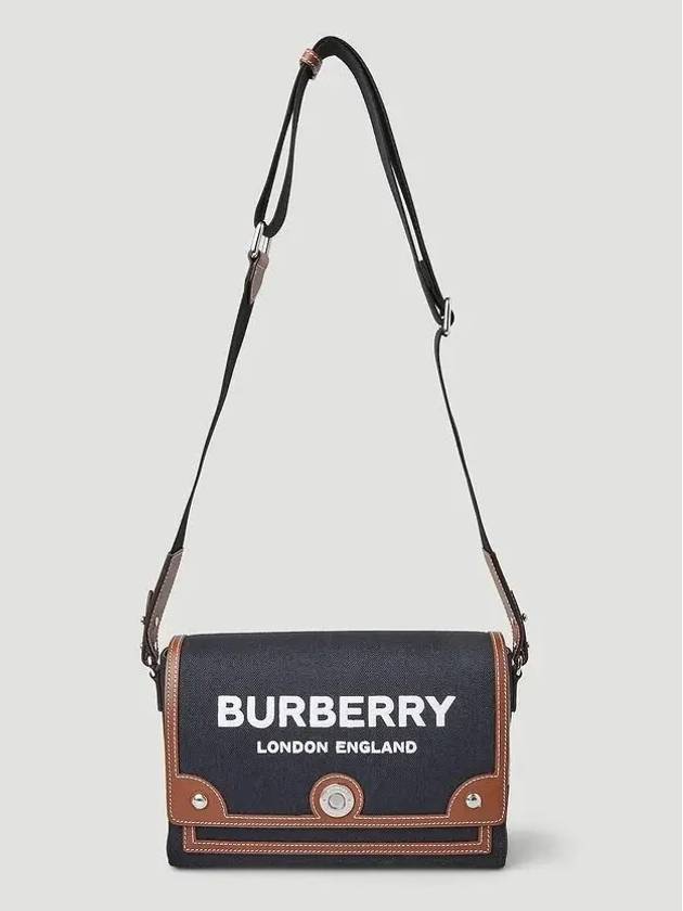 Horseferry Motif Canvas Note Crossbody Bag Black - BURBERRY - BALAAN 3