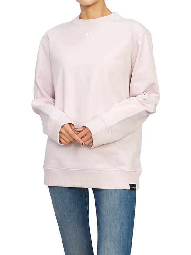 Courr ges 323JSW005JS0044 POWDER PINK Women s Sweatshirt - COURREGES - BALAAN 7