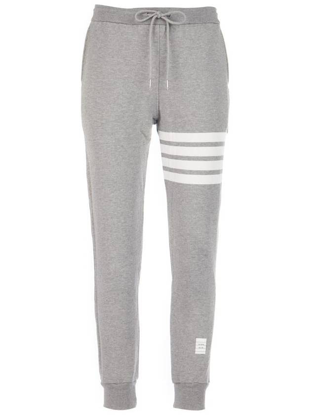 Women's Engineer 4 Bar Cotton Loopback Knit Track Pants Grey - THOM BROWNE - BALAAN 2