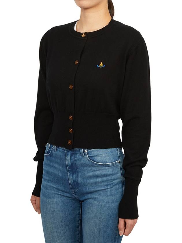 Bea Crop Cardigan Black - VIVIENNE WESTWOOD - BALAAN 4