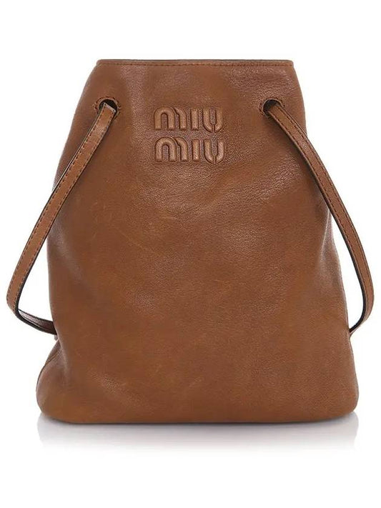 Nappa Leather Mini Cross Bag Oak - MIU MIU - BALAAN 2