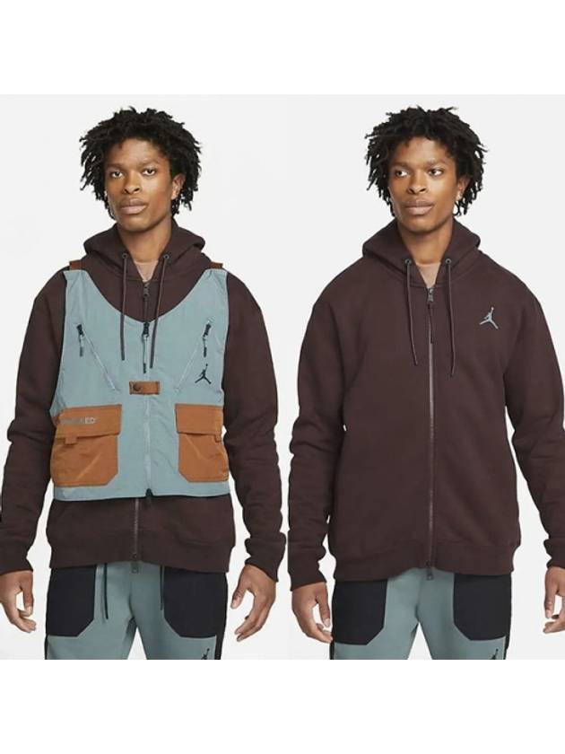 01-DC9582-203-Jordan-23 Engineered Fleece Best Hooded Zip Jacket-Chocolate Green - NIKE - BALAAN 1