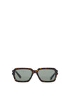 Engraved Logo Square Frame Sunglasses Brown - SAINT LAURENT - BALAAN 1