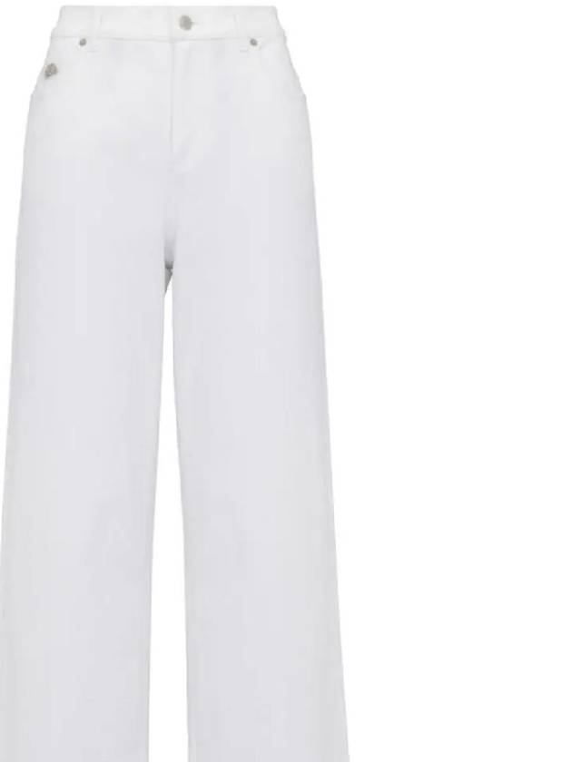 Denim Straight Pants 780823QMACM 9000 WHITE - ALEXANDER MCQUEEN - BALAAN 3