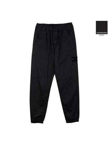 Men's Ghost Piece Wappen Patch Training Cargo Pants Black - STONE ISLAND - BALAAN 1