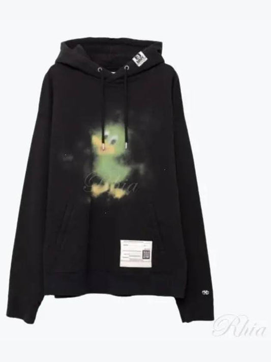 A13HD661 Black Duck Printed Hoodie - MIHARA YASUHIRO - BALAAN 1