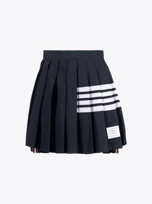 4-Bar Striped Mini Pleated Skirt Navy - THOM BROWNE - BALAAN 2