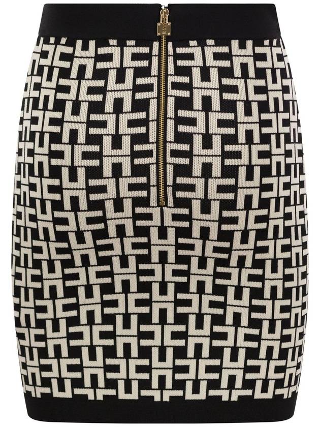 Viscose logo jacquard miniskirt - ELISABETTA FRANCHI - BALAAN 2