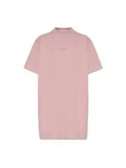 Logo Cotton T-Shirt Short Dress Pink - ACNE STUDIOS - BALAAN 2