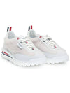 Shearling Tech Runner Low Top Sneakers White - THOM BROWNE - BALAAN 4