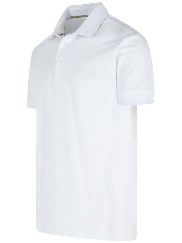 Etro 'Roma' White Cotton Polo Shirt - ETRO - BALAAN 2