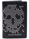 Skull Stud Card Wallet Black - ALEXANDER MCQUEEN - BALAAN 2