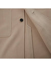 Men's Wool Cashmere Single Coat Champagne - AMI - BALAAN.