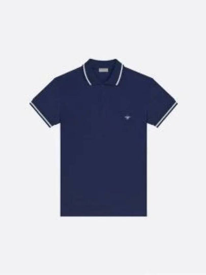 Embroidery Bee Polo Shirt Navy - DIOR - BALAAN 2