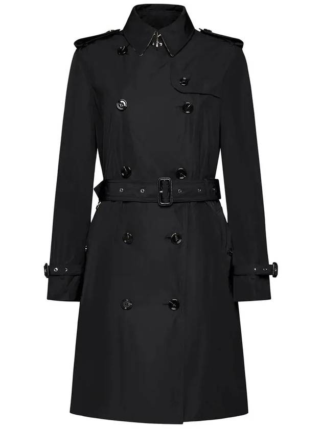 Mid-Length Lightweight Kensington Trench Coat Black - BURBERRY - BALAAN 3