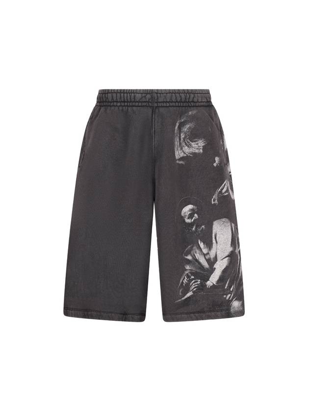 Saint Matthew Print Track Shorts OMCI016F23FLE0021077 - OFF WHITE - BALAAN 2