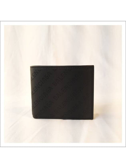 Logo Perforated Half Wallet Black - BALENCIAGA - BALAAN 2