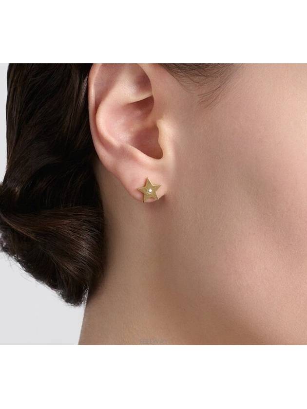 Revolution Star Detail Metal Earrings Gold - DIOR - BALAAN 5