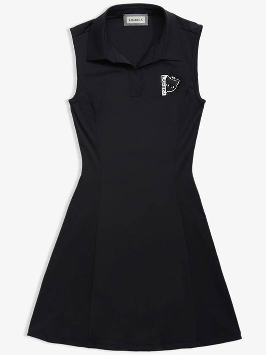 Lambda Women s Golf Wear One Piece Sleeveless 22210 Black Official Genuine - LAMBDA - BALAAN 1