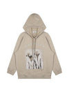 Lillo Graphic Print Cotton Hoodie Beige - MAX MARA - BALAAN 1