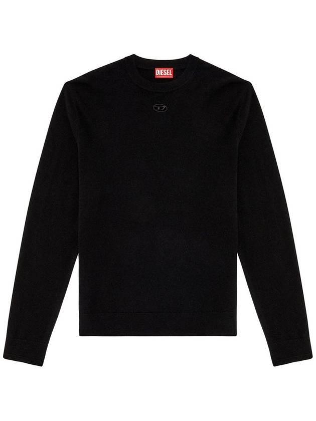 K-Vieri Logo Embroidery Sweatshirt Black - DIESEL - BALAAN 2