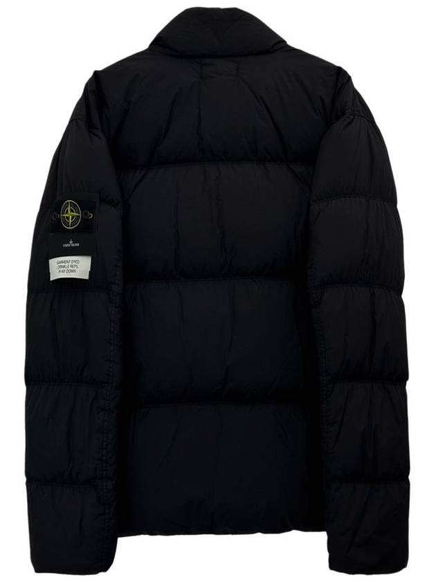 Garment Dyed Crinkle Reps Down Padding Black - STONE ISLAND - BALAAN 3