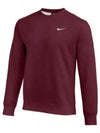 Team Club Crew Fleece Sweatshirt Dark Maroon - NIKE - BALAAN 1