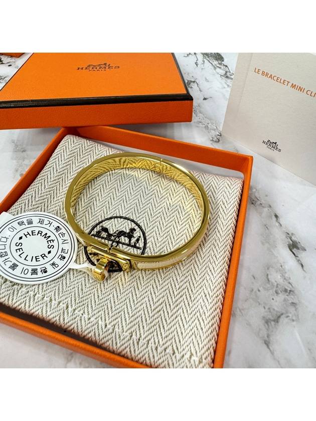 Mini Click Kelly Bracelet Gold Cream - HERMES - BALAAN 4