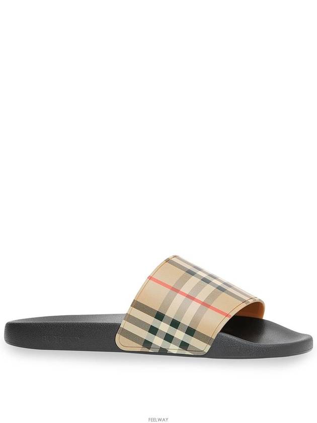 Vintage Check Slippers Beige Black - BURBERRY - BALAAN 5