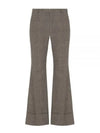 Prince Of Wales Wool Linen Straight Pants Grey - GUCCI - BALAAN 2