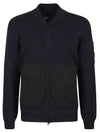 Cotton Mixed Bomber Cardigan Navy - CP COMPANY - BALAAN 1